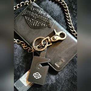 Harley-Davidson Men's Bifold #1 Leather Wallet W/Chain